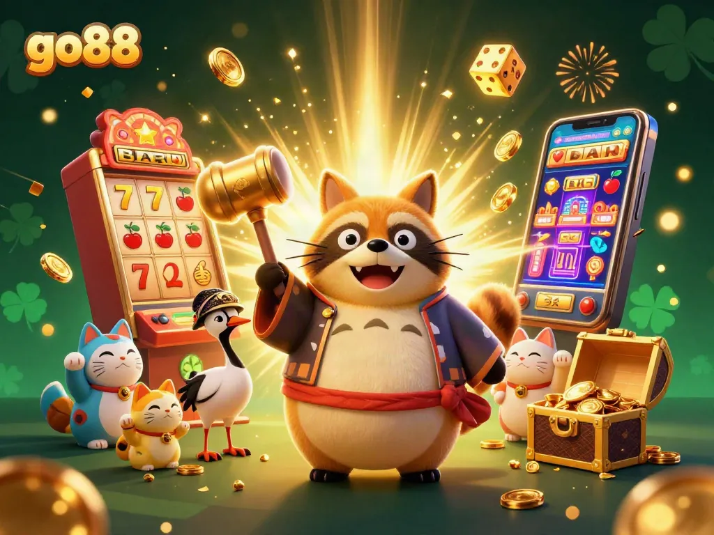 Win big with go88's vibrant casino adventure featuring cartoon characters and jackpot excitement