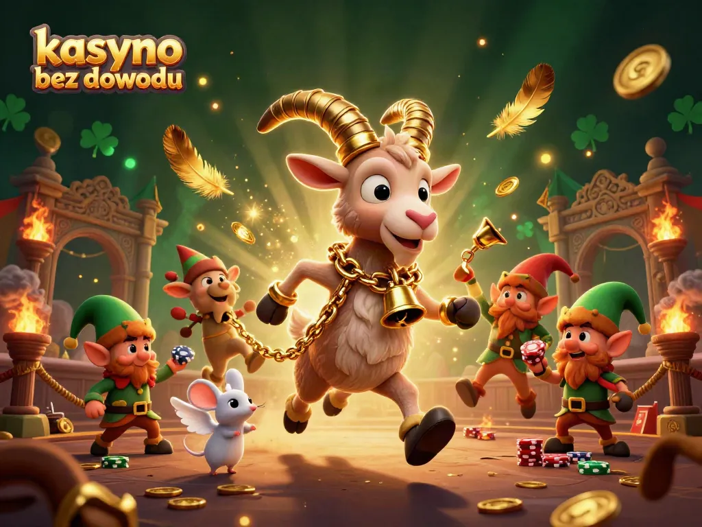 Join the excitement at kasyno bez dowodu, with colorful characters in a lively casino scene!