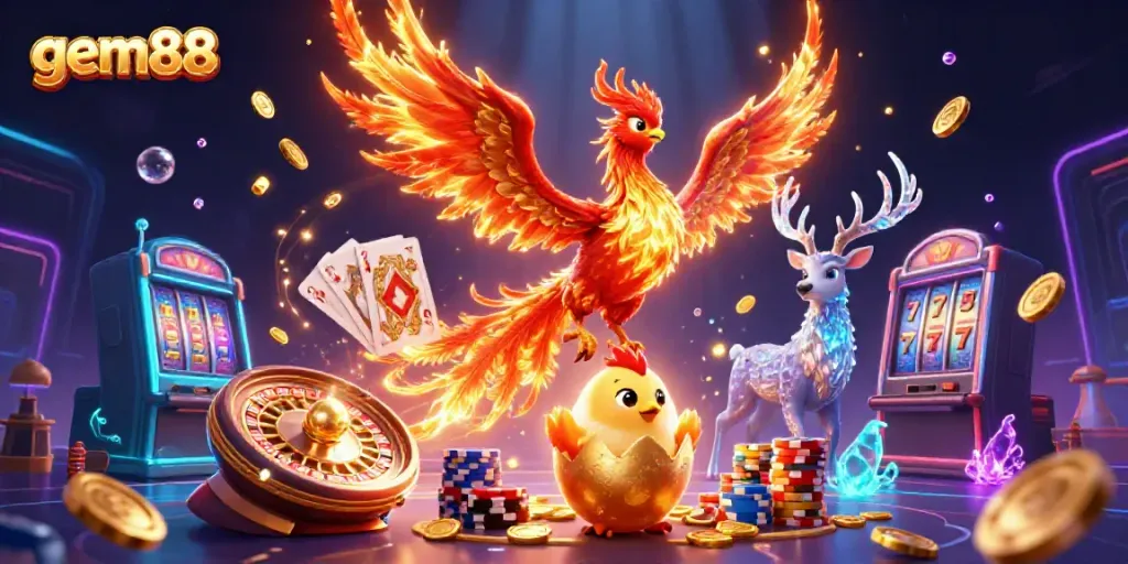 Win big at gem88 with exciting casino games featuring phoenix and magical elements.