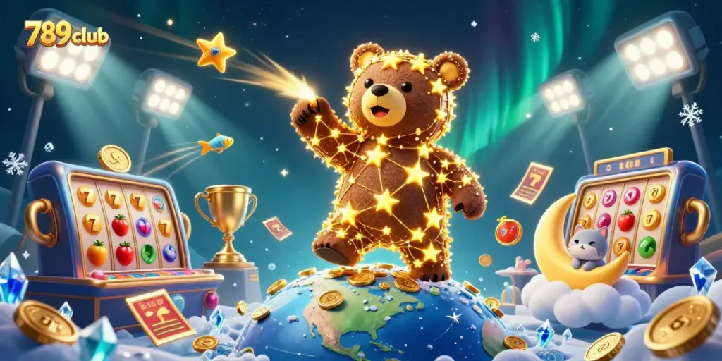 Engage with thrilling gaming experiences at 789club featuring illuminated slot reels and captivating casino visuals.
