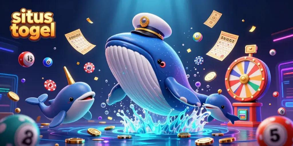 Experience the thrill of situs togel with vibrant lottery elements and playful characters in this 3D illustration.