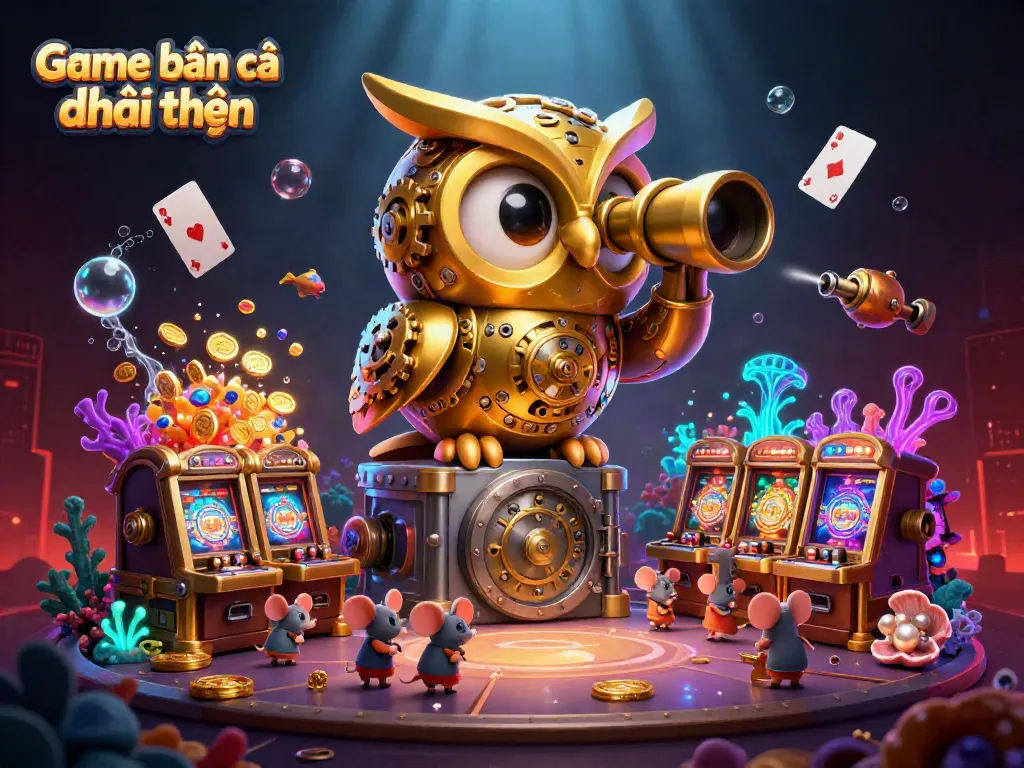 Immerse in the thrilling Game bắn cá đổi thưởng scene with vibrant underwater and casino elements.