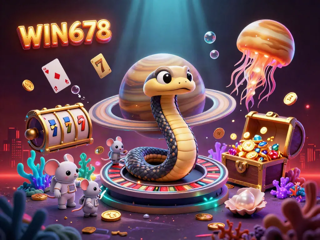 Engage with WIN678's thrilling experience as tiny astronaut mice bet on a cosmic roulette wheel!
