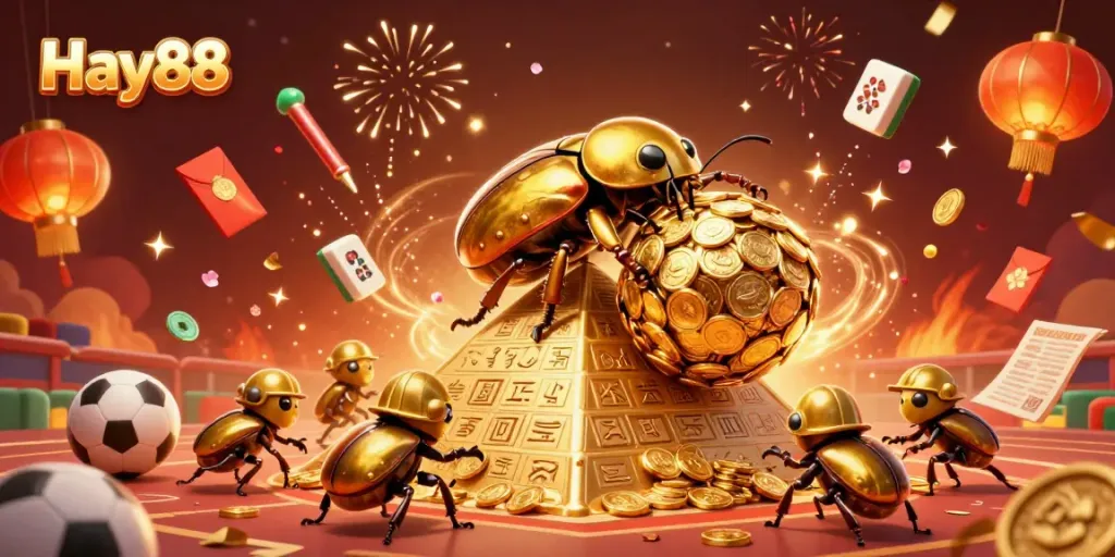 Engage with Hay88 sports betting excitement through golden coins and dynamic energy.
