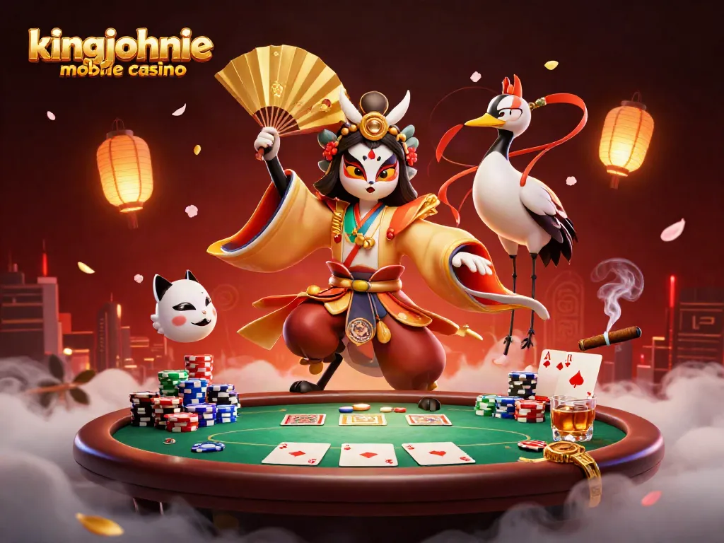 Experience the thrill of kingjohnnie mobile casino with captivating 3D characters and detailed game elements.