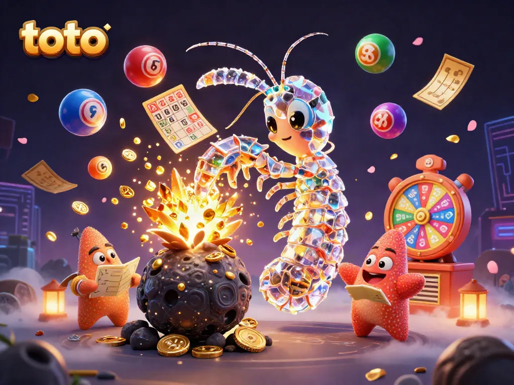 Engaging scene featuring a galactic samurai mantis shrimp with lottery elements, enhancing the toto gaming experience.