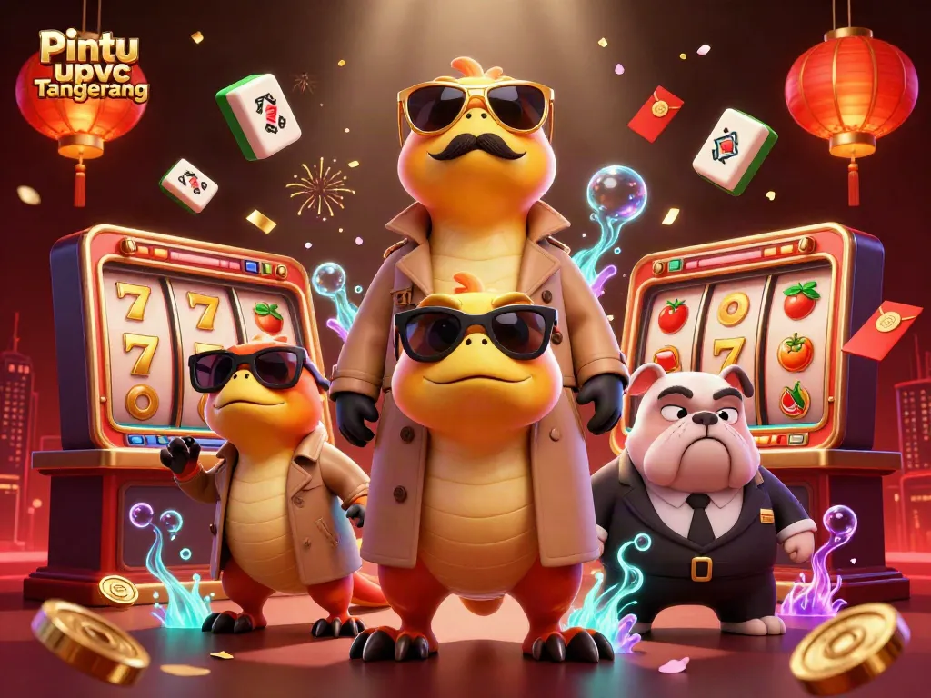Engage in thrilling gameplay at Pintu upvc Tangerang with dynamic slot machines and energetic raptor characters.