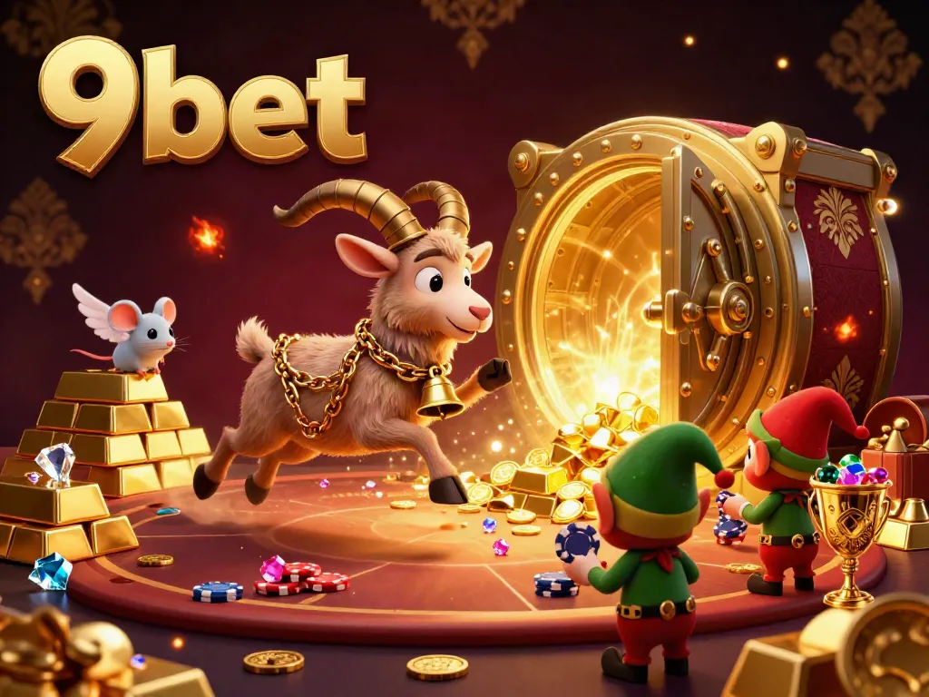 Experience thrilling gameplay like 9bet with festive characters in a dynamic casino setting