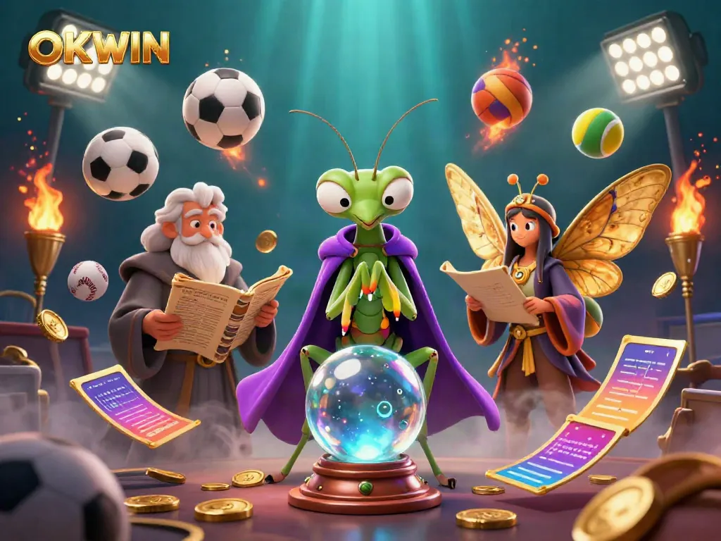 Engage with OKWIN's vibrant sports gambling scene, featuring dynamic characters and thrilling elements.