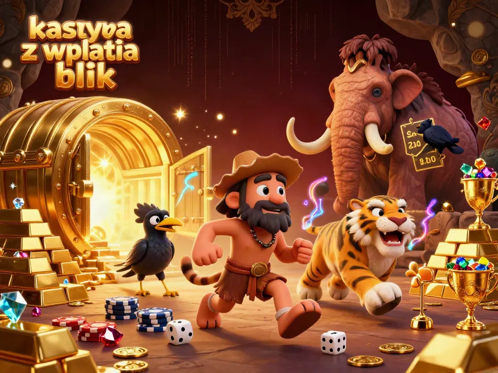 Experience the excitement of kasyna z wplata blik with prehistoric casino characters and treasures.