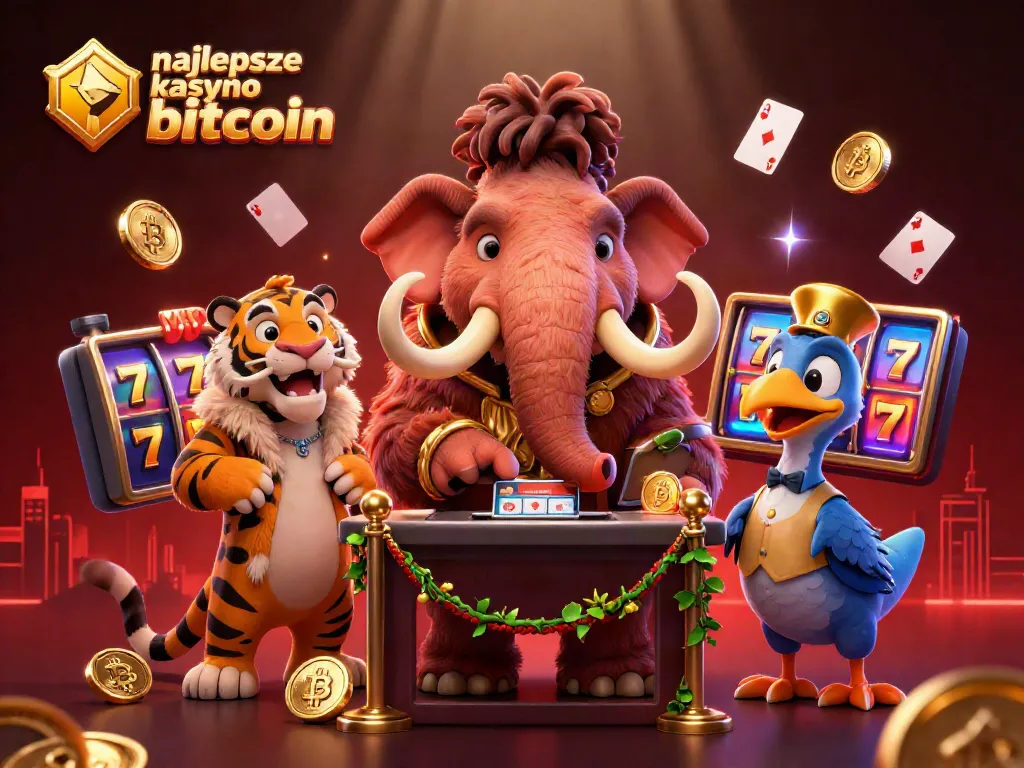 Experience the excitement of the najlepsze kasyno bitcoin with vibrant 3D characters and game elements surrounding them.