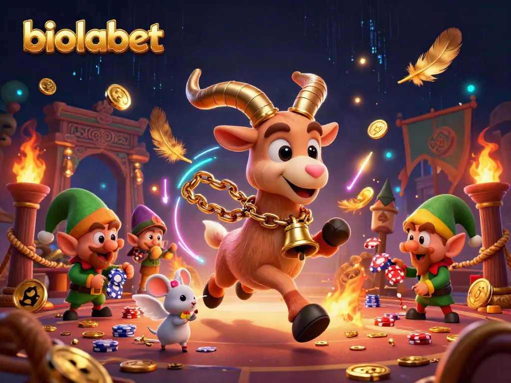 Experience biolabet casino chaos with an enchanting Krampus goat and playful gremlins.