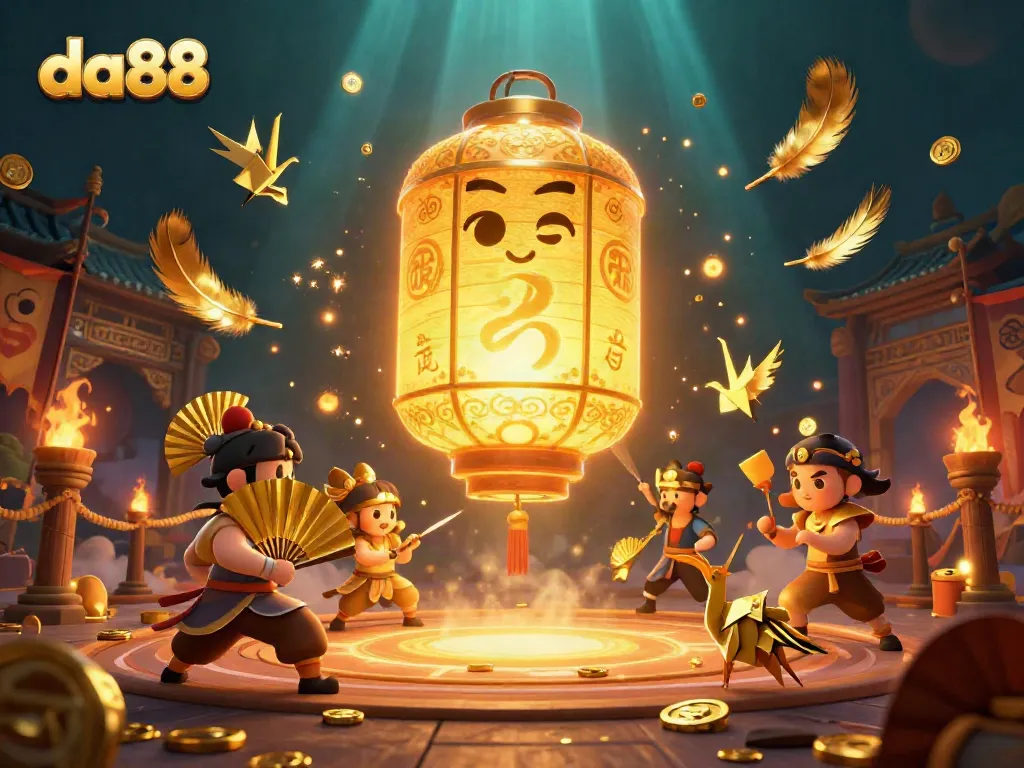 Engage in thrilling gameplay at da88 featuring a vibrant night market casino scene with magical characters.