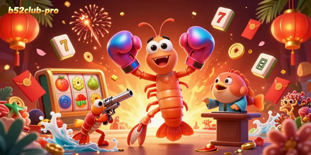 Experience thrilling gameplay with b52club-pro's vibrant 3D casino scene featuring dynamic characters and rich gaming elements.